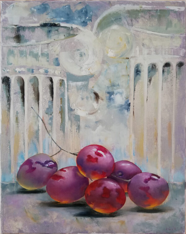 grapes oil painting