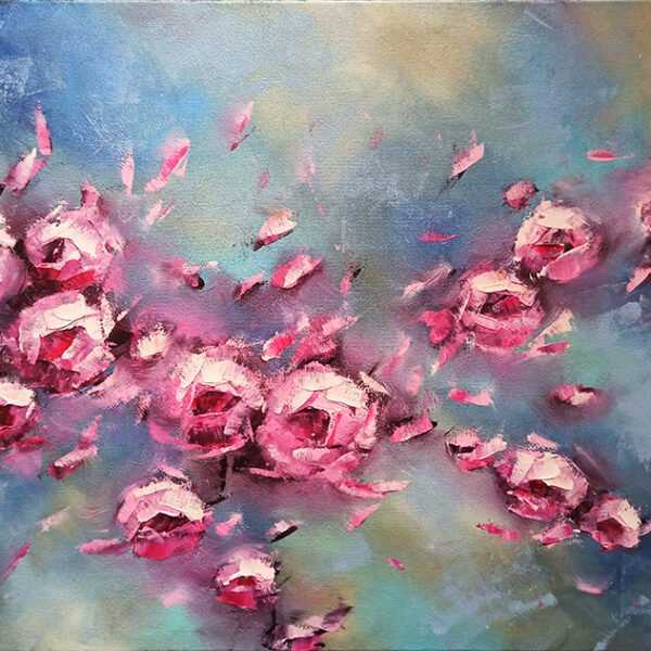 Paveikslas ant drobės bijūnai