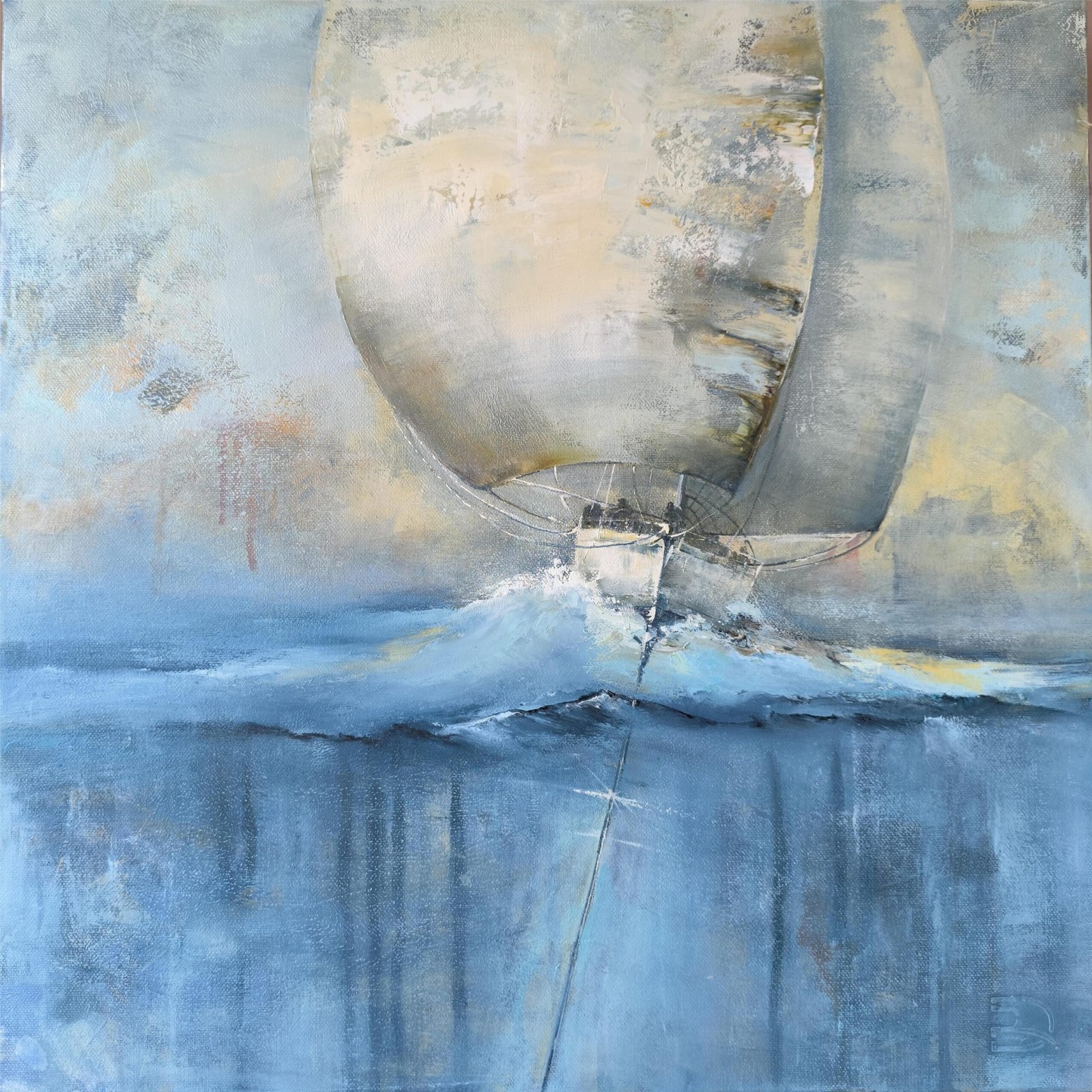 Paveikslas su burlaiviu "ANT BANGOS" PARDUOTA - Image 2