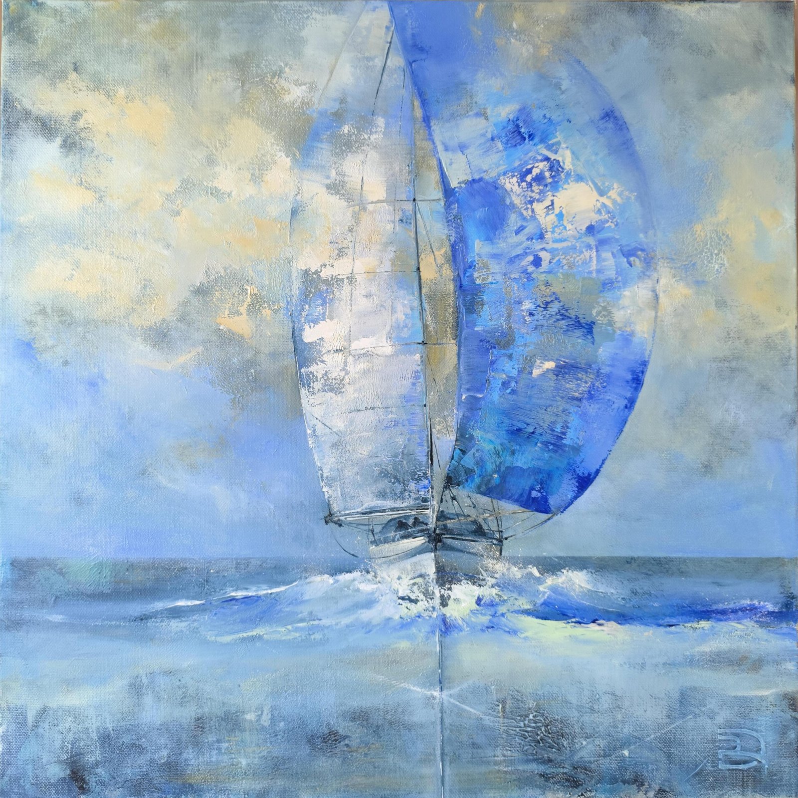 Paveikslas su burlaiviu "PAGAUTI VĖJĄ" - Image 2