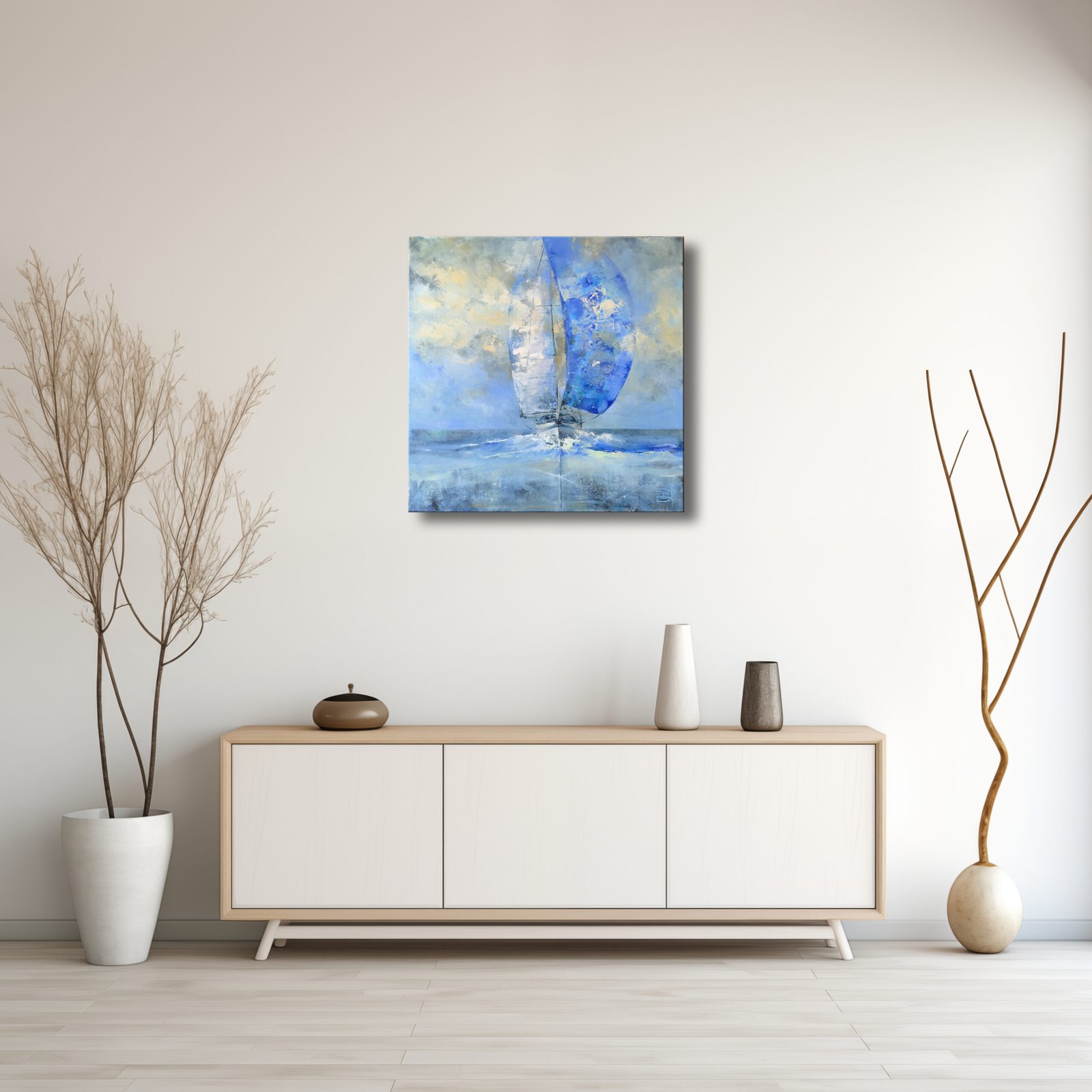 Paveikslas su burlaiviu "PAGAUTI VĖJĄ" - Image 4