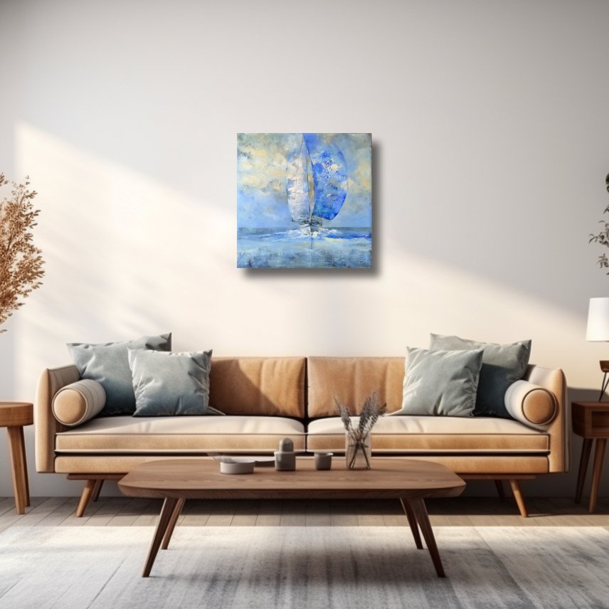 Paveikslas su burlaiviu "PAGAUTI VĖJĄ" - Image 8