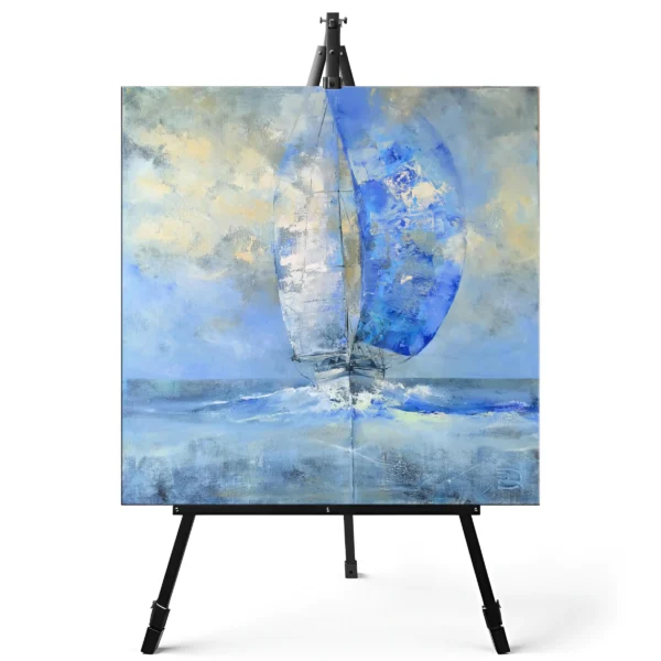 Paveikslas su burlaiviu "PAGAUTI VĖJĄ"