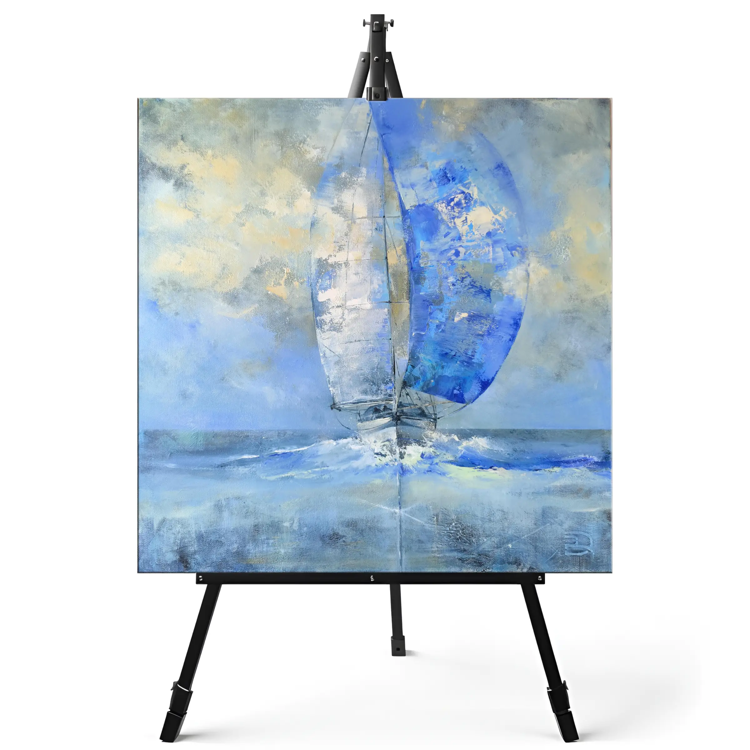 Paveikslas su burlaiviu "PAGAUTI VĖJĄ"