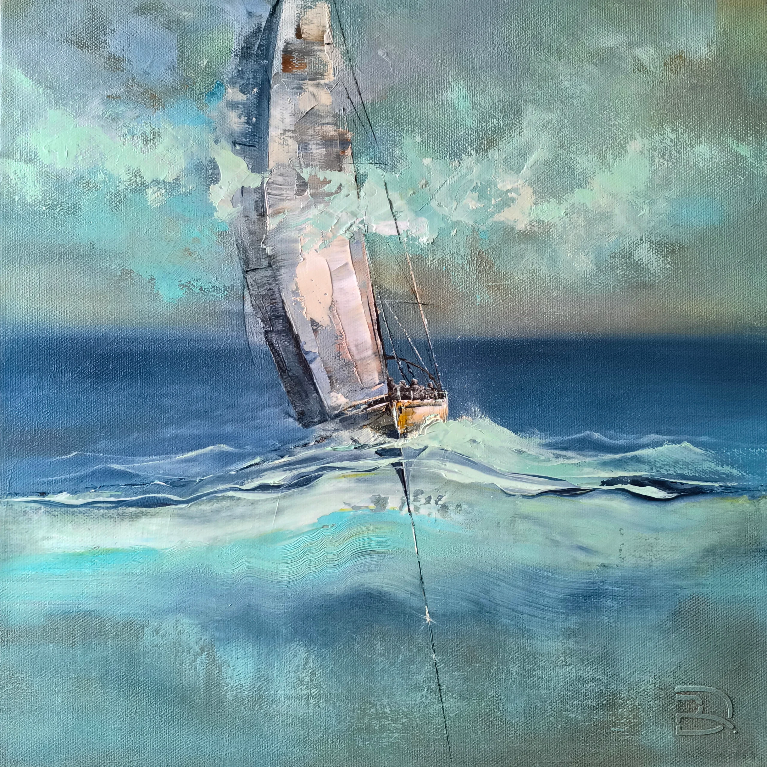 Paveikslas su burlaiviu "MĖTINIS BRIZAS" - Image 5