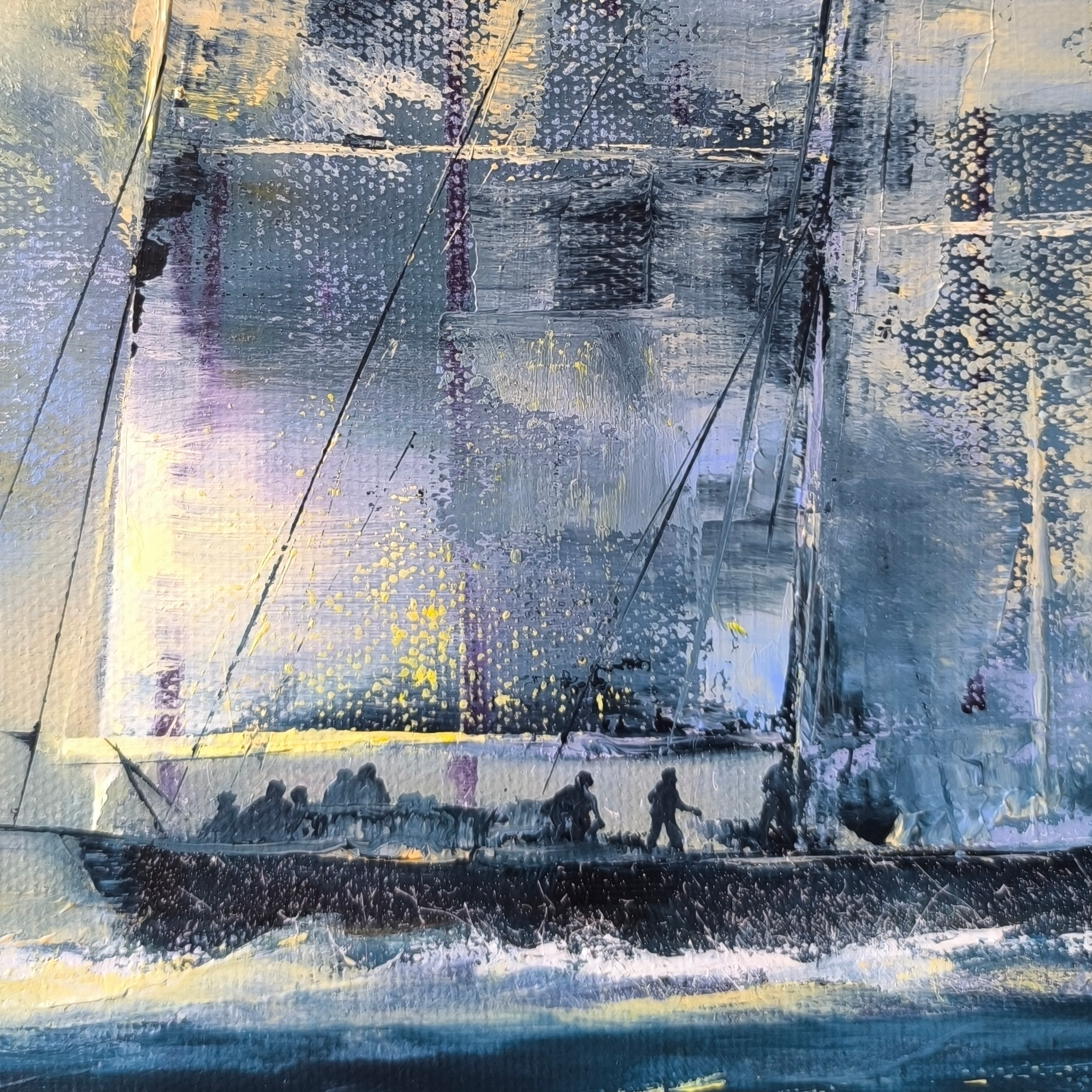 Paveikslas su laivu "SU PIRMAISIAIS SAULĖS SPINDULIAIS" - Image 6