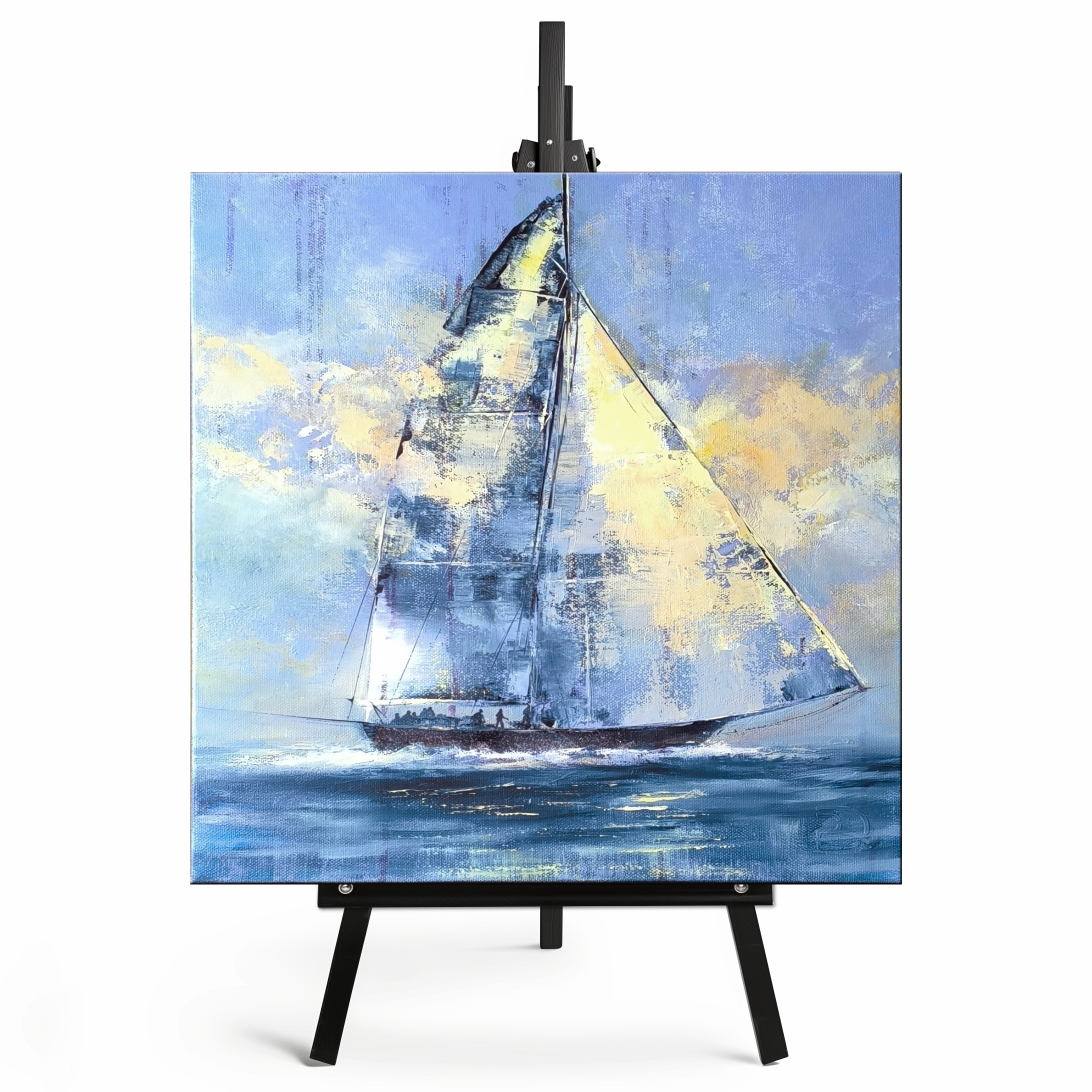 Šiuolaikinis interjerinis paveikslas ant drobės su laivu