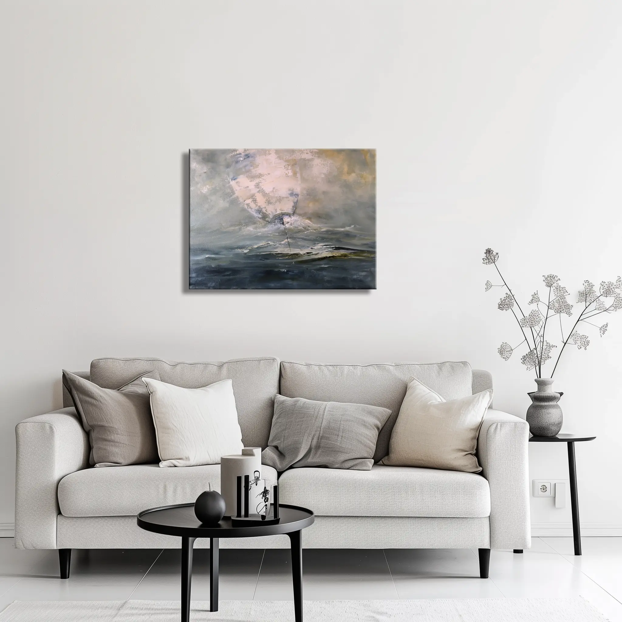 Originalus paveikslas moderniam interjerui su jūrine simbolika